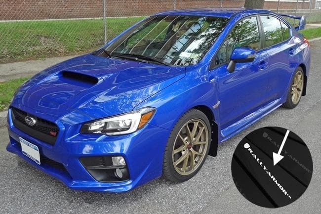 Guardabarros Rally Armor con logotipo blanco - 2015 Subaru WRX &amp; STI