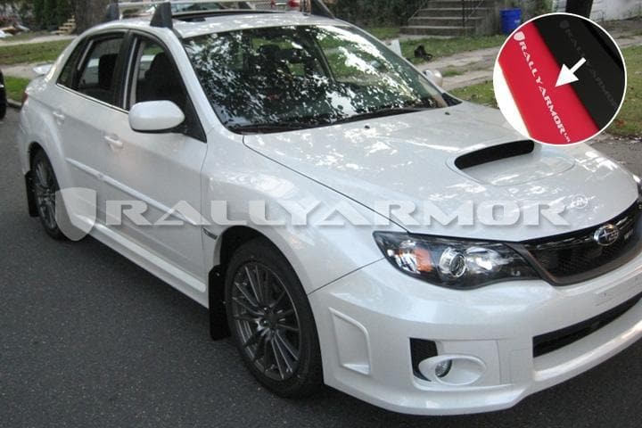 Rally Armor Guardabarros rojo Logotipo blanco - STI y WRX 11-14