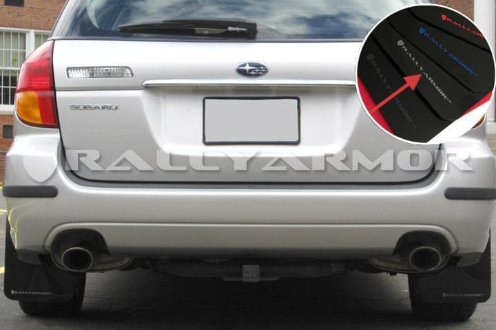 Rally Armor UR guardabarros con logotipo plateado - Legacy GT y Outback 05-09