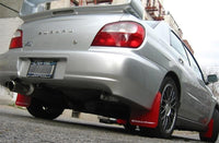 Rally Armor UR Red Rally Mud Flap White Logo - Impreza RS/2.5i/WRX/STI 02-07