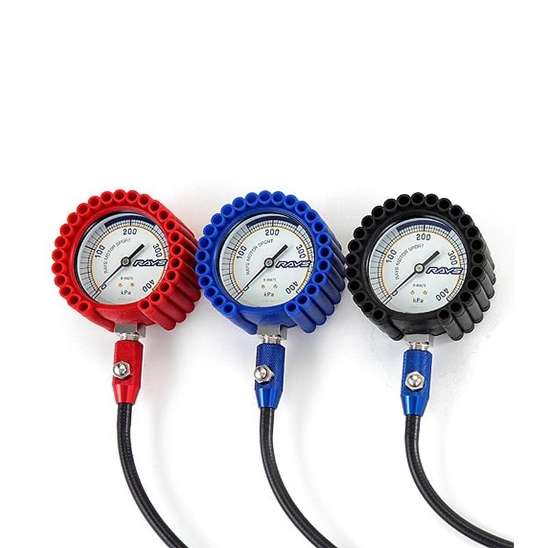 Rays Black Racing Tire Pressure Gauge in PSI