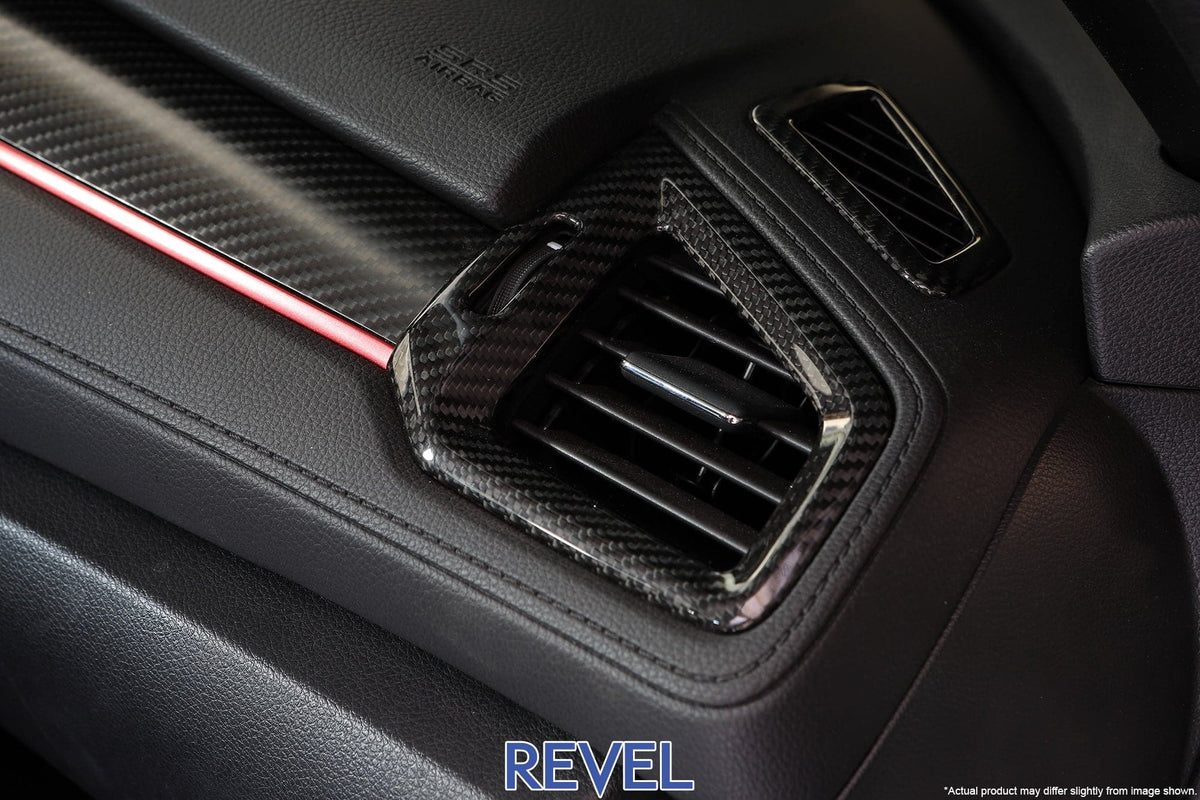 Cubiertas de ventilación de aire acondicionado Revel GT Dry Carbon para Honda Civic 2017+ - izquierda y derecha