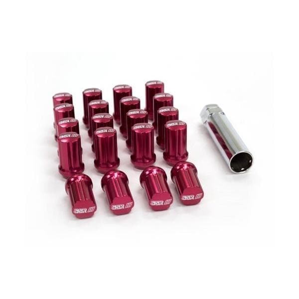 SSR GT Forged Lugnuts (20 piece Spline design) - Red - 12x1.50