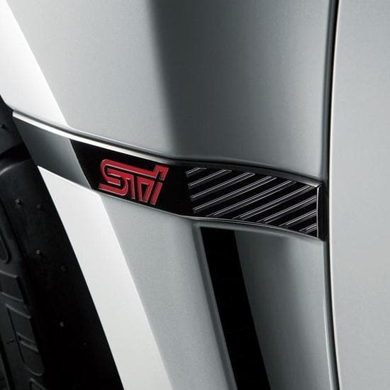 Subaru R205 STI Black Fender Badge Set - 08-14 Subaru STI