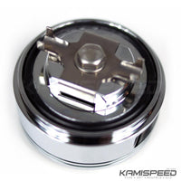 Tomei Japan Oil Filler Cap in Buff Silver for Mitsubishi