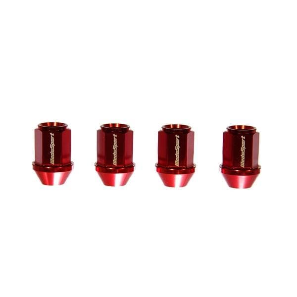 WedsSport Racing 4-Pack Red Lug Nuts 12x1.25