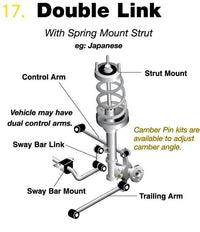 Whiteline Front Camber Adjusting Bolt Kit 12mm