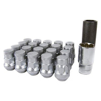 Wheel Mate Muteki SR35 Close End Lug Nuts w/ Lock Set - Silver 12x1.25 35mm